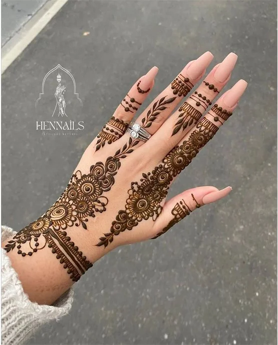 Stroke Twist Harmony Blending Into Back Hand Mehndi Design Stroke Twist Harmony Blending Into Back Hand Mehndi Design